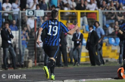 GUBBIO - Marko Livaja runs to the bench to celebrate his goal