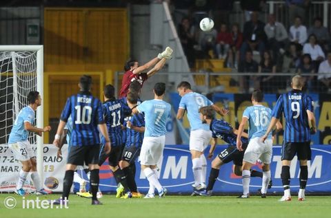 GUBBIO - Andrea Sala defending the Inter goal
