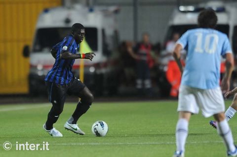 GUBBIO - Midfielder Duncan, showing the colours of Ghana on his wrist