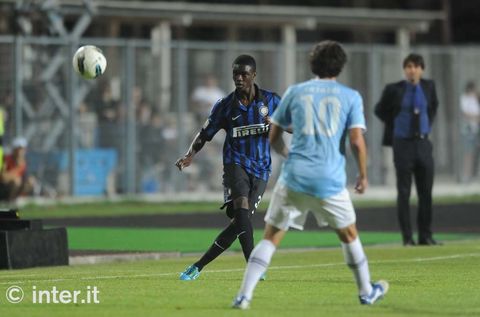 GUBBIO - 'Ibra' Mbaye is focused on the ball