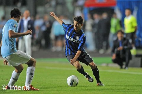 GUBBIO - Luca Garritano taking on his marker