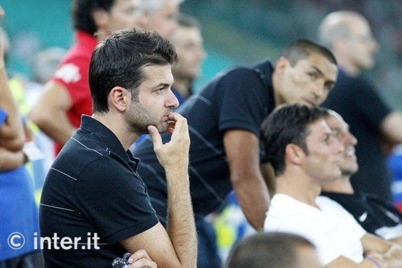 BARI - Stramaccioni watching Juve v AC Milan after the match against the Bianconeri