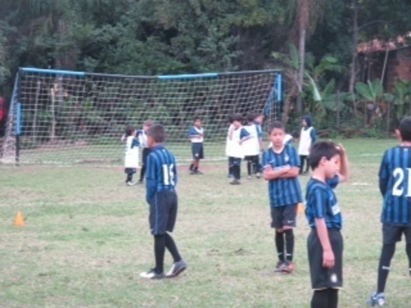 ZEBALLOS CUE - For the occasion the children had painted the goals blue and black