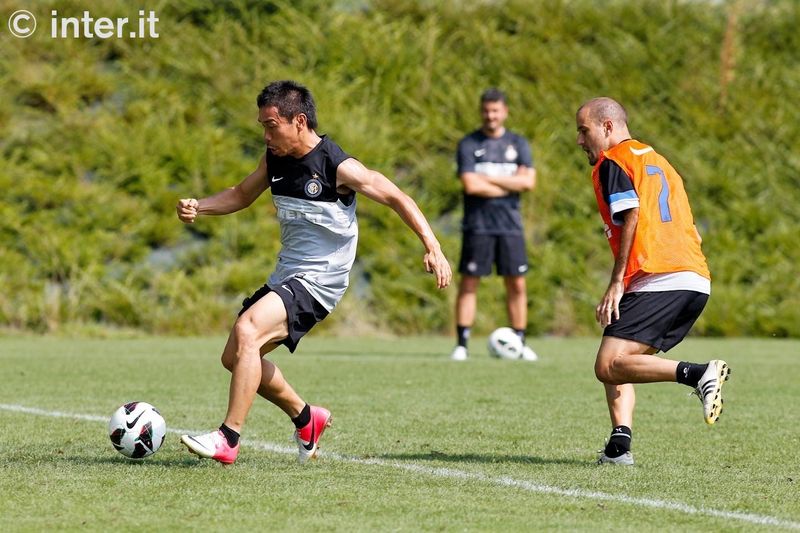 APPIANO GENTILE - Yuto Nagatomo is back training with his team-mates