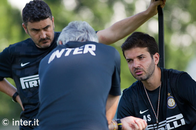 APPIANO GENTILE - Stramaccioni organises training with Baresi and Catini