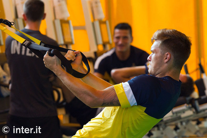 APPIANO GENTILE - Belec and Castellazzi hard at work in the gym