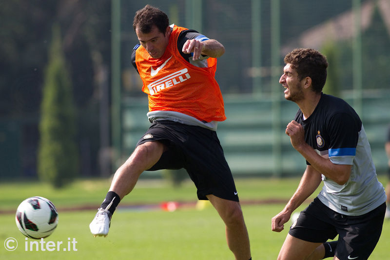 APPIANO GENTILE - Dejan Stankovic is picture perfect as ever as he strikes the ball