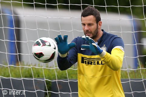 Goalkeepers at work ahead of Inter v Udinese