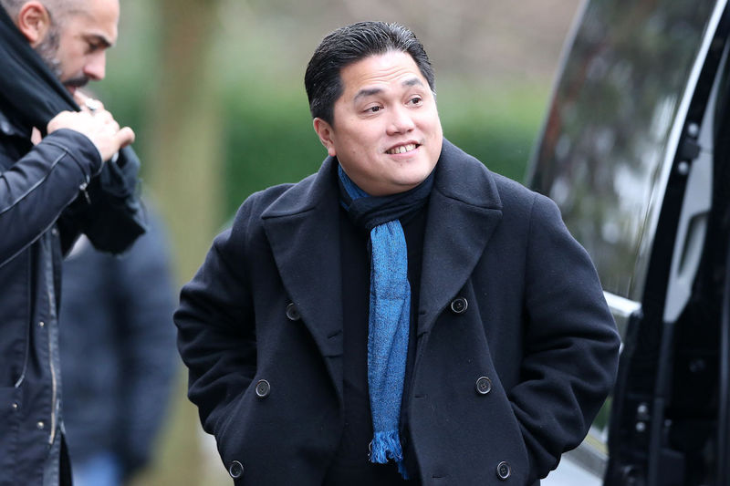 31 January 2014, Erick Thohir at Inter training in Appiano Gentile