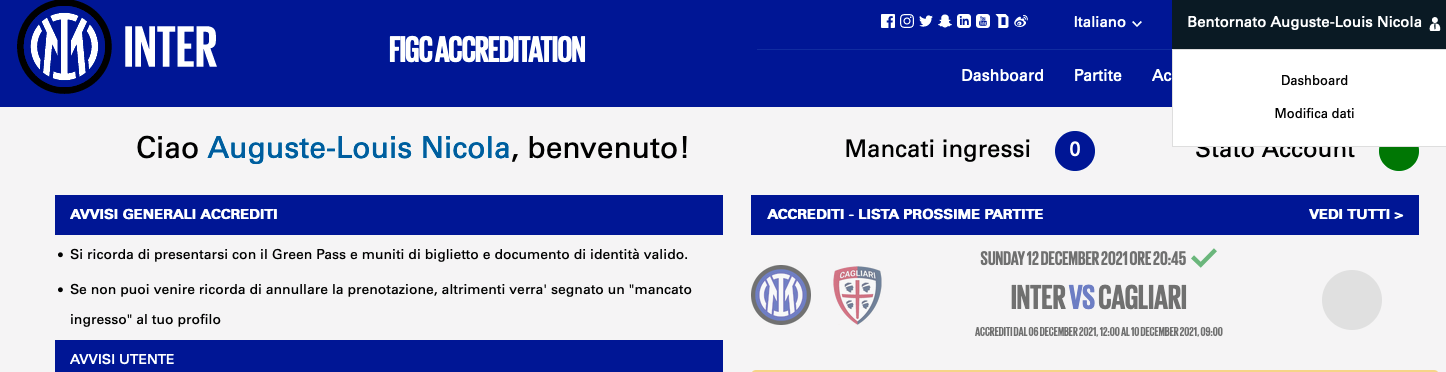FIGC accreditations
