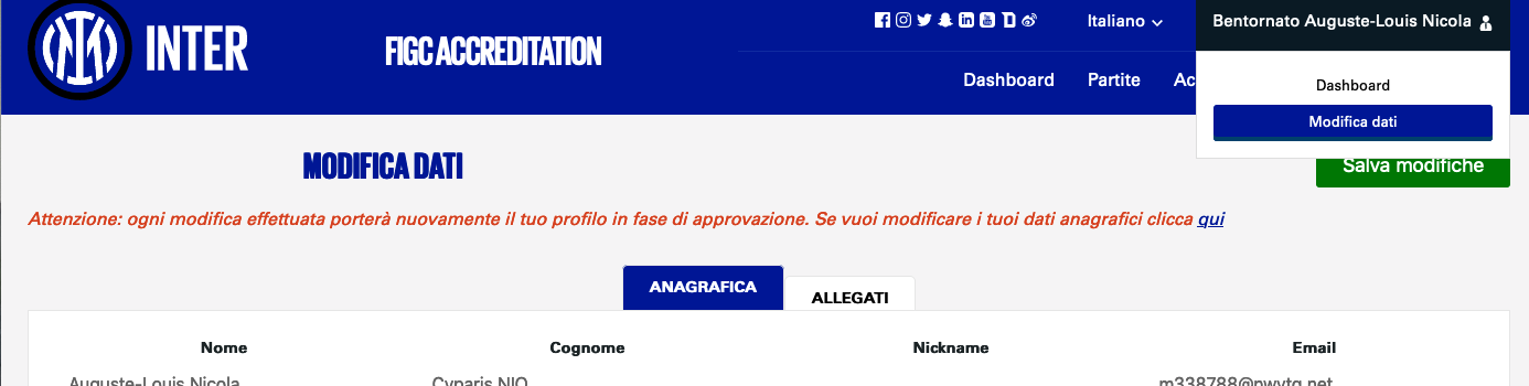 FIGC accreditations